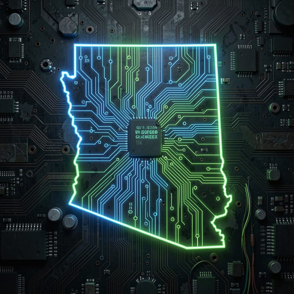 Arizona circuit board design representing local technology support